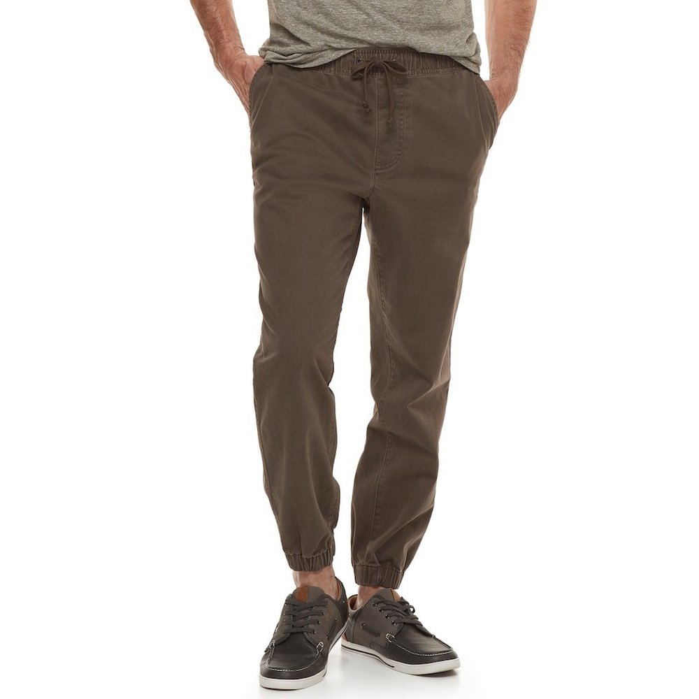 SONOMA Goods for Life™ Modern-Fit Stretch Twill Jogger Pants - Turkish Coffee
